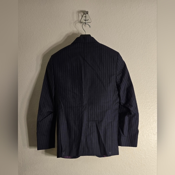Brand New Massimo Dutti Navy Blue Stripes Blazer - Picture 3 of 4